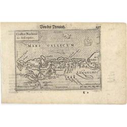 Antique Map Narbone France Langenes 1609 #2171131