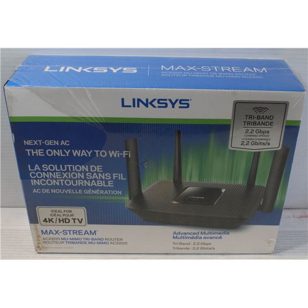 BRAND NEW LINKSYS NEXT-GEN AC2200 MAX STREAM TRI