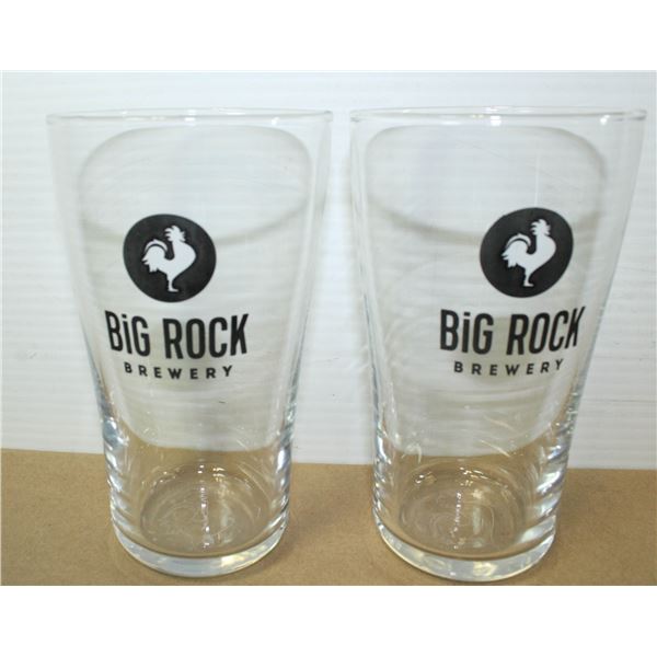 BRAND NEW CASE OF 24 BIG ROCK BEER GLASSES