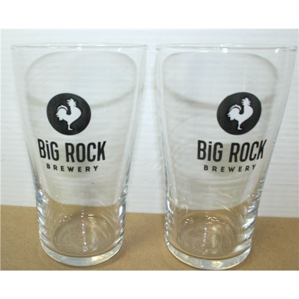 BRAND NEW CASE OF 24 BIG ROCK BEER GLASSES