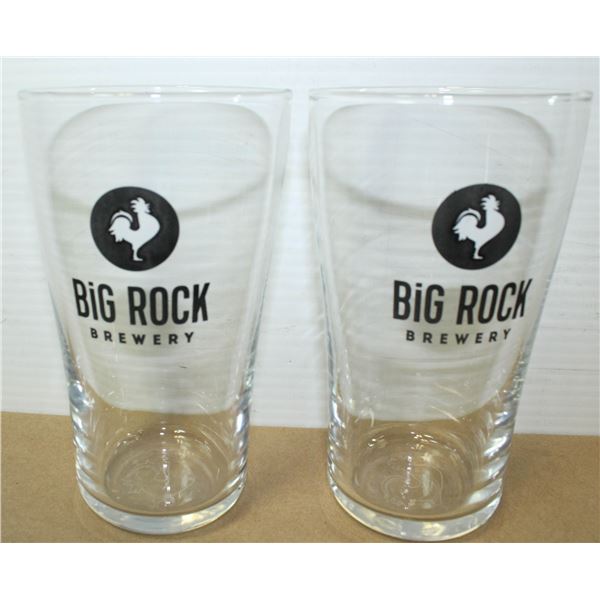 BRAND NEW CASE OF 24 BIG ROCK BEER GLASSES