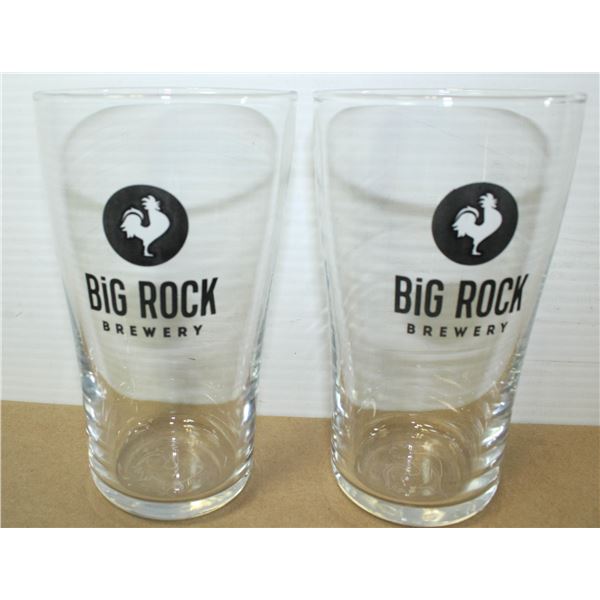 BRAND NEW CASE OF 24 BIG ROCK BEER GLASSES