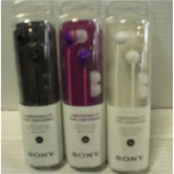 LOT OF 3 BRAND NEW SKULL CANDY  AND SONY HEADPHONE