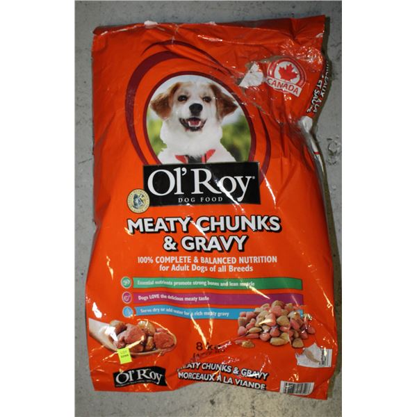 OL' ROY MEAT CHUNKS AND GRAVY DOG FOOD 8KG