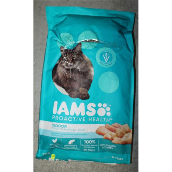 IAMS INDOOR WEIGHT AND HAIRBALL CAT FOOD 7.26KGS