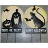 Image 1 : PAIR OF LARGE METAL HALLOWEEN LAWN STAKE SIGNS