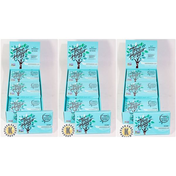 3 BOXES OF TREE HUGGER WINTER GUM 168 STICKS PER