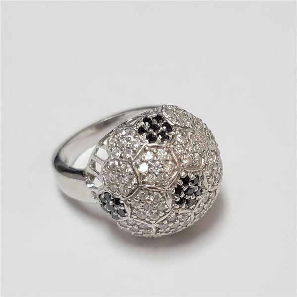 BZ390-129 SILVER CZ RING