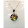 12)  ROUND TRIPLATE OPAL PENDANT