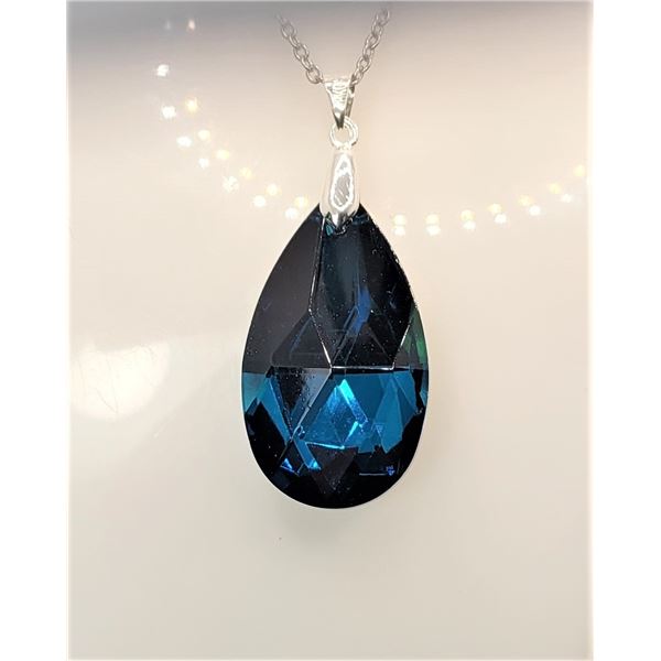 24)  BLUE TITANIUM CRYSTAL FACETED