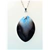 Image 1 : 2)  LARGE OVAL BLACK & BLUME QUARTZ