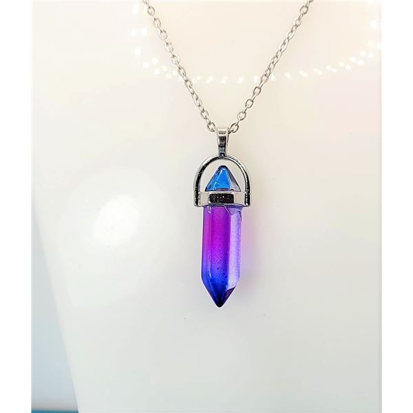 8) PURPLE/BLUE TITANIUM CRYSTAL