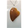 Image 1 : 16)  ELONGATED HEART HONEY QUARTZ