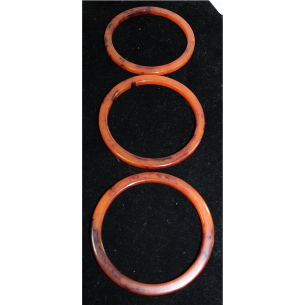 BALTIC AMBER OLD BANGLES TOGETHER