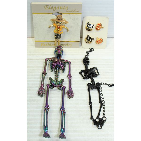 METAL SKELETON BRACELET & ACCESSORIES ALL TOGETHER