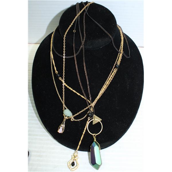 GOLD TONE NECKLACES ALL TOGETHER