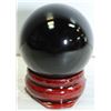 Image 1 : #234-NATURAL BLACK OBSIDIAN SPHERE BALL 29.6 mm