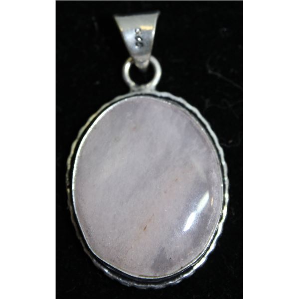 #12-NATURAL PINK ROSE QUARTZ PENDANT