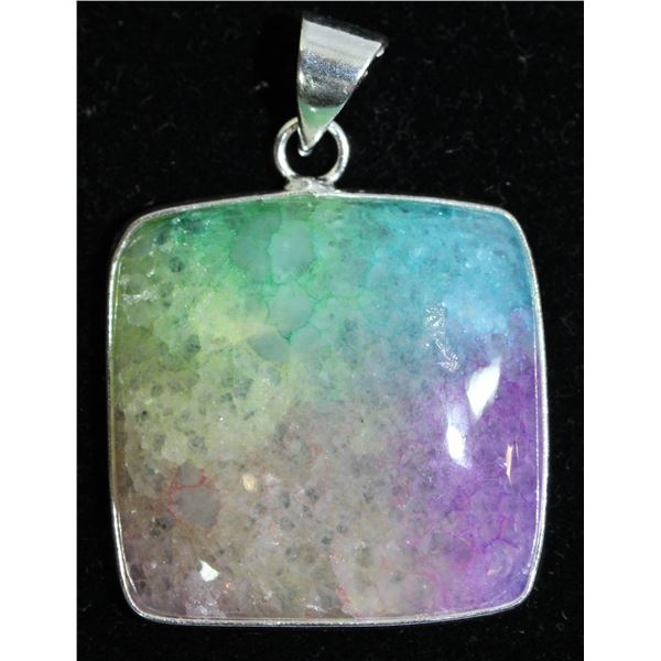 #29-NATURAL RAINBOW SOLAR QUARTZ PENDANT