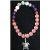 Image 1 : #270-AMETHYST/AGATE/JASPER/TOURQOUISE BRACELET