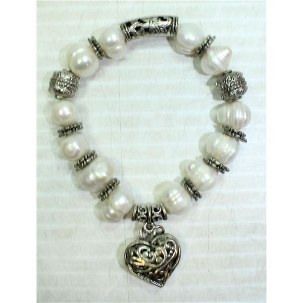 #255-FRESH WATER PEARL BRACELET 7.5"