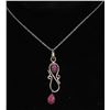 Image 1 : #337-RED BERYL GEMSTONE NECKLACE & PENDANT 3.29g