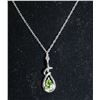 Image 1 : #351-PERIDOT NECKLACE & PENDANT 18"