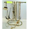 Image 1 : BRASS NECKLACE STAND FULL OF JEWELRY ALL TOGETHER