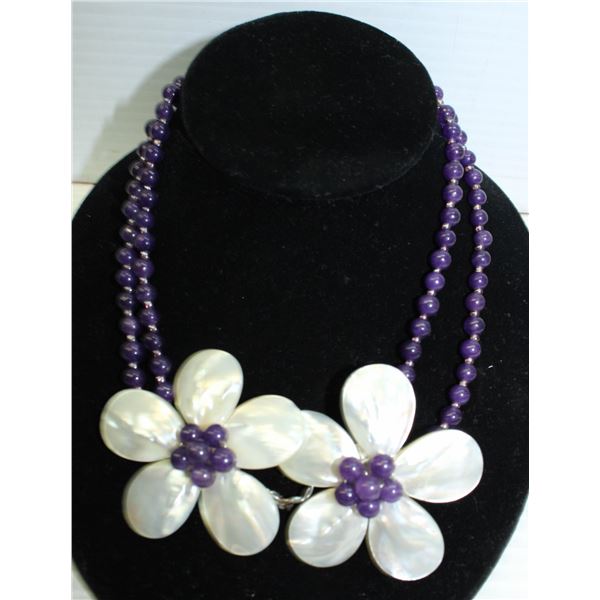 AMETHYST & MOTHER OF PEARL NECKLACE