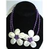 Image 1 : AMETHYST & MOTHER OF PEARL NECKLACE