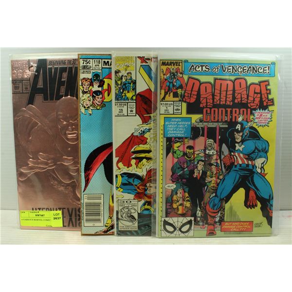 4 VARIOUS MARVEL COMICS