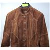 Image 1 : DANIER LIGHT BROWN SUEDE-LEATHER JACKET WITH