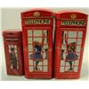 Image 1 : 3 TELEPHONE BOOTH STYLE TINS 2 ARE BANKS