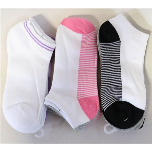 9PK LADIES ANKLE SOCKS