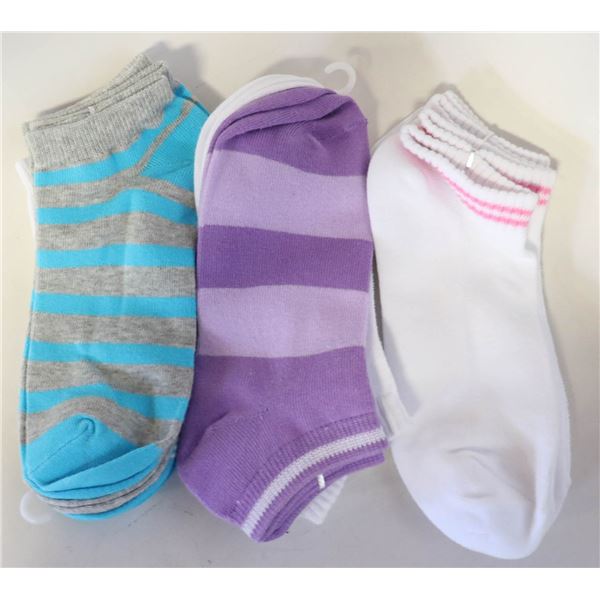 9PK LADIES ANKLE SOCKS