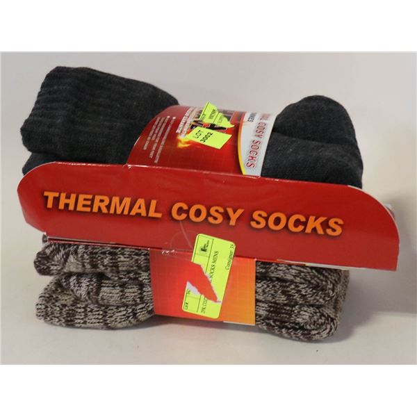 2PK COZY SLIPPER SOCKS MENS