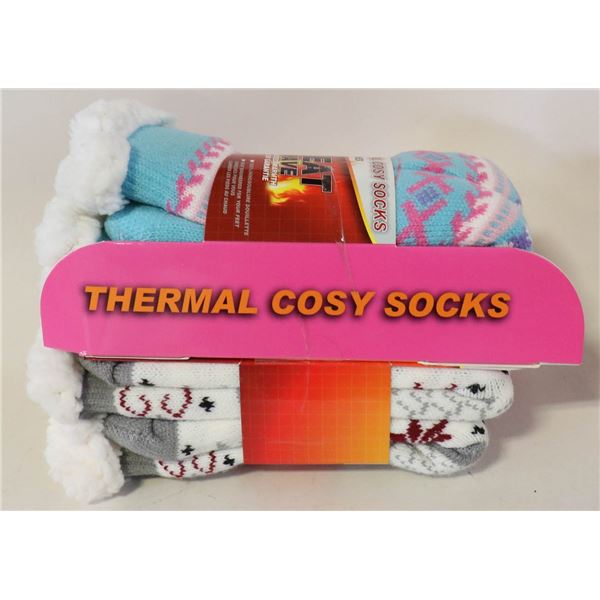 2PK COZY SLIPPER SOCKS LADIES