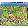 Image 1 : BUCK AND LADY IN MEADOW ON CANVAS