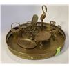 Image 1 : BRASS BAR TRAY WITH BRASS NIK KNACKS