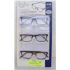 Image 1 : FOSTER GRANT LADIES READING GLASSES 3 PACK +2.50