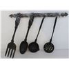 Image 1 : CAST IRON KITCHEN UTENSIL SET