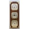 Image 1 : BRASS AND WOOD TEMP BAROMETER