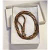 Image 1 : TRI COLOR BRAIDED NECKLACE & BRACELET SET