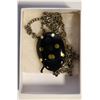 Image 1 : BLACK AND GOLD LADYBUG WATCH NECKLACE