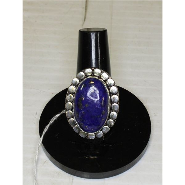 #121-NATURAL LAPIS LAZULI RING SIZE 8