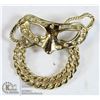 Image 1 : GOLD TONE PARTY MASK BROOCH