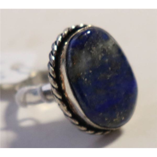 #64-NATURAL LAPIS LAZULI RING SIZE 7