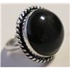 Image 1 : #85-NATURAL BLACK OBSIDIAN RING SIZE 6.5