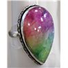 Image 1 : #51-NATURAL RAINBOW SOLAR QUARTZ RING SIZE 7.5