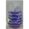 Image 1 : BLUE STRIPE ART GLASS PURSE